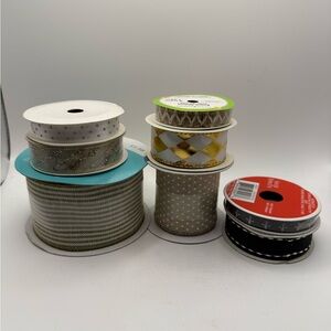 Festive Ribbon Set - Gold, Silver, Black